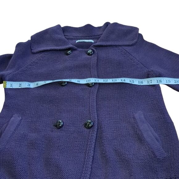 Old Navy Women’s Dark Purple Button Down Heavy Knit Cardigan Med. - Picture 4 of 11